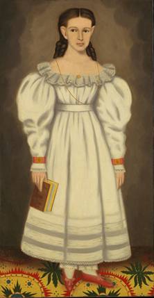 A Girl of the Bangs-Phelps Family  ca. 1848 	by Erastus Salisbury Field 1805-1900 Metropolitan Museum of Art New York NY   63.201.4 book